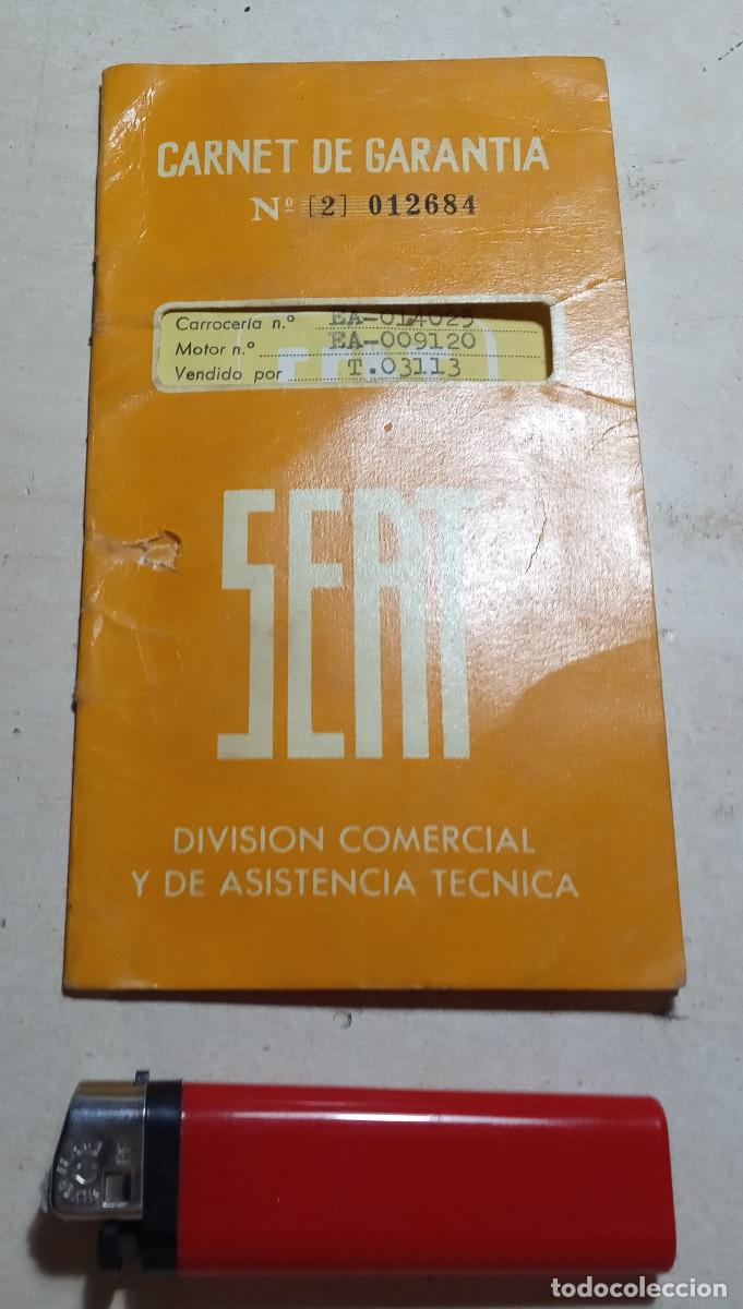 Otros art&iacute;culos de coleccionismo en papel: SEAT 850 GARANTIA 1966 CARNET DE GARANTIA DE SEAT 850 A&Ntilde;OS 60