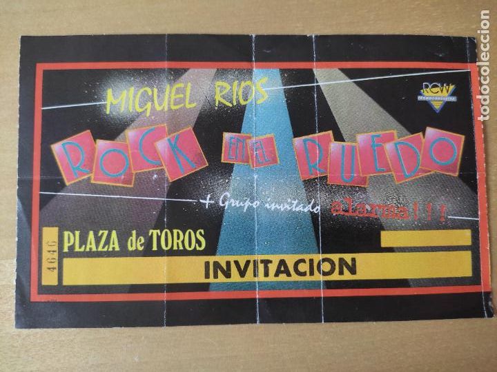 Otros Art&iacute;culos de Coleccionismo en Papel: MIGUEL RIOS ROCK RUEDO ENTRADA ORIGINAL INVITACION 14,7 X 9,2 CM MOVIDA MADRILE&Ntilde;A