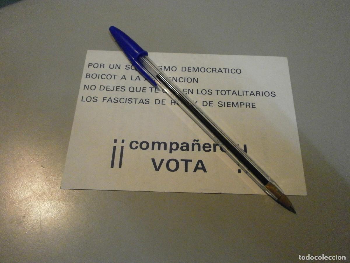 Otros Art&iacute;culos de Coleccionismo en Papel: transicion espa&ntilde;ola folleto compa&ntilde;ero vota