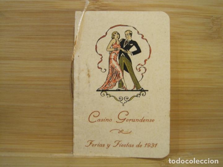 Collectionnisme Papier divers: GIRONA-CASINO GERUNDENSE-FERIAS Y FIESTAS DE 1931-PROGRAMA ANTIGUO-VER FOTOS-(98.368)