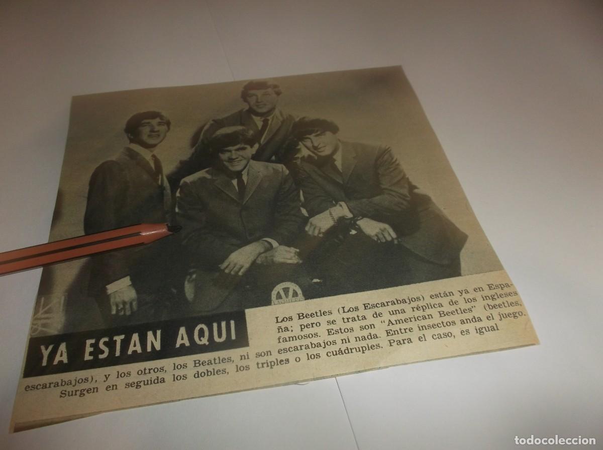Otros Art&iacute;culos de Coleccionismo en Papel: RECORTE A&Ntilde;O 1964- EL CONJUNTO THE AMERICAN BEETLES ,EST&Aacute;N YA EN ESPA&Ntilde;A
