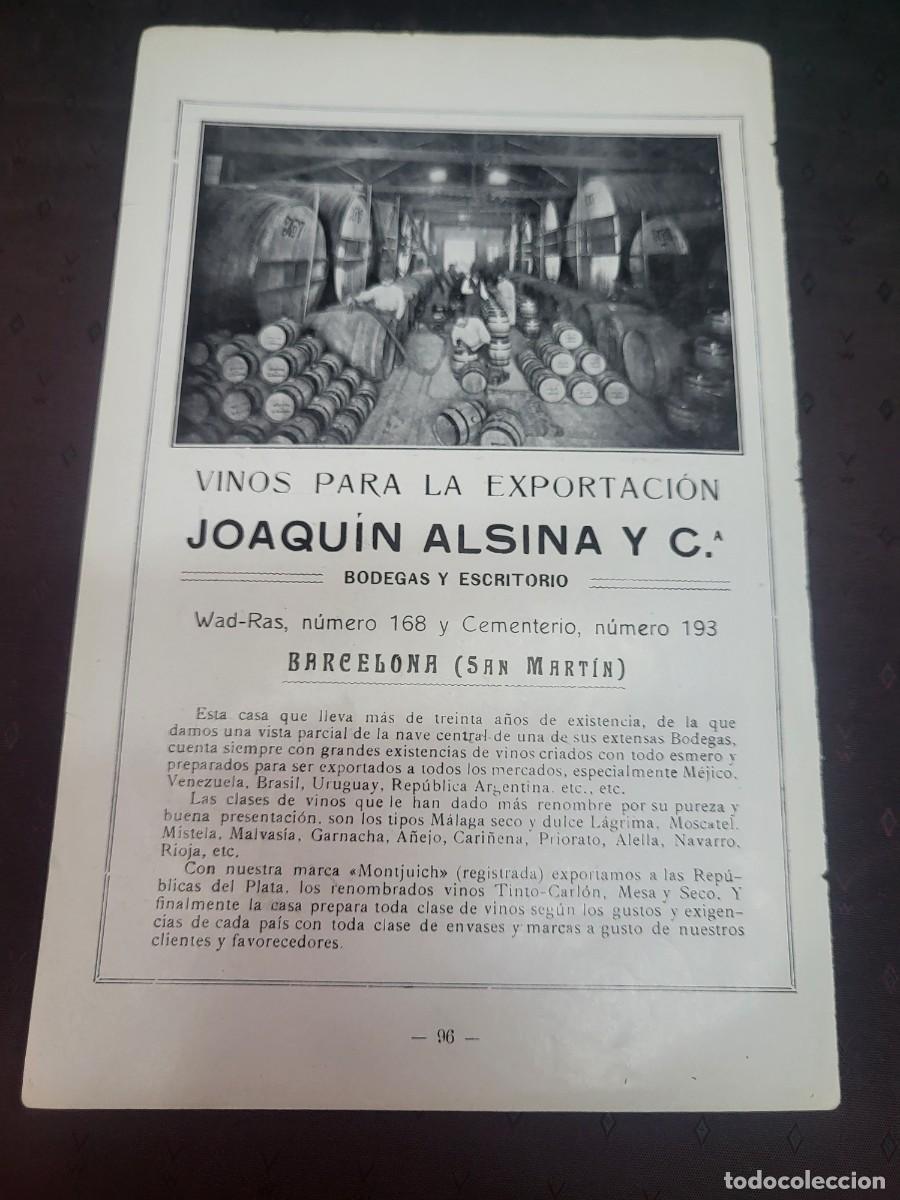 Paper Collecting Others: ANTIGUA PUBLICIDAD VINOS ALSINA Y CIA BODEGAS SAN MARTIN BARCELONA CASINO MERCANTIL CASTELLON