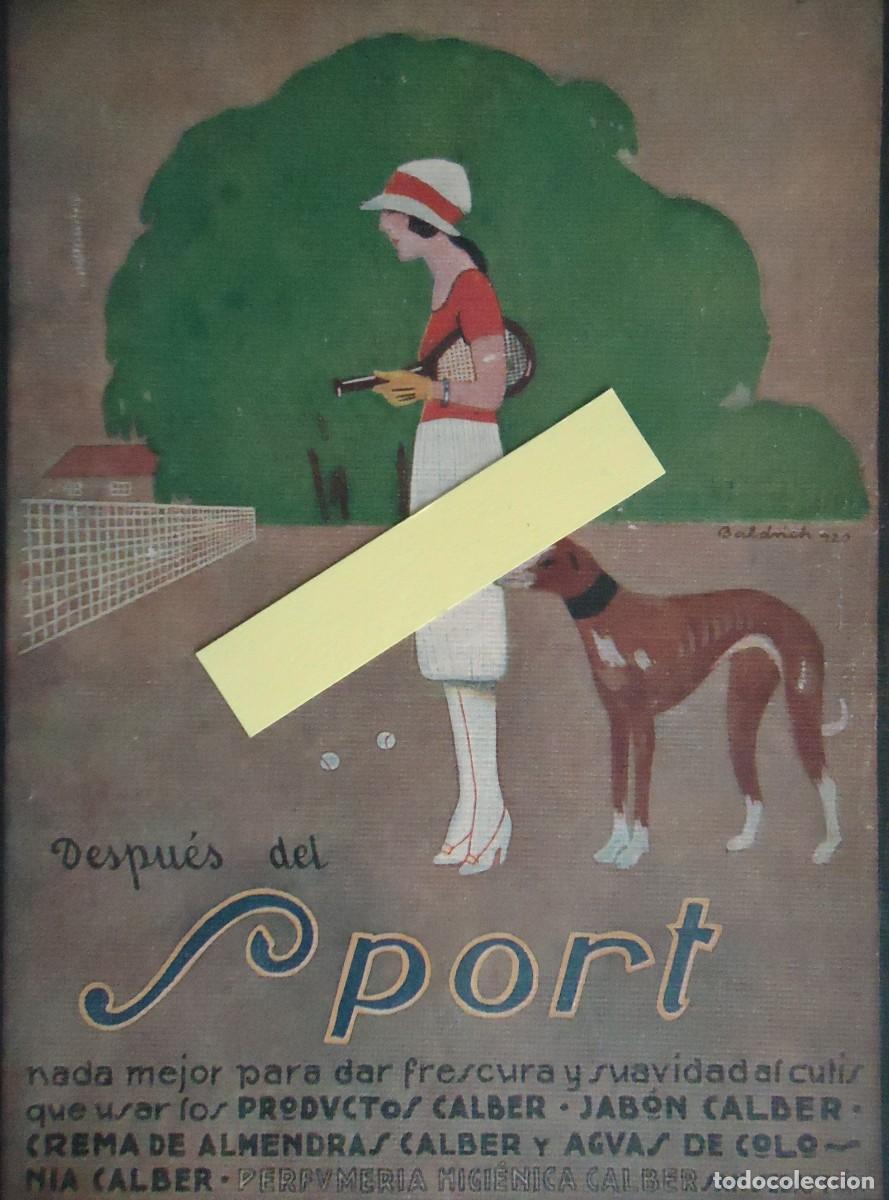 Otros Art&iacute;culos de Coleccionismo en Papel: publicidad vintage calber san sebastian guipuzcoa a&ntilde;os 20 art deco deporte tenis perro galgo