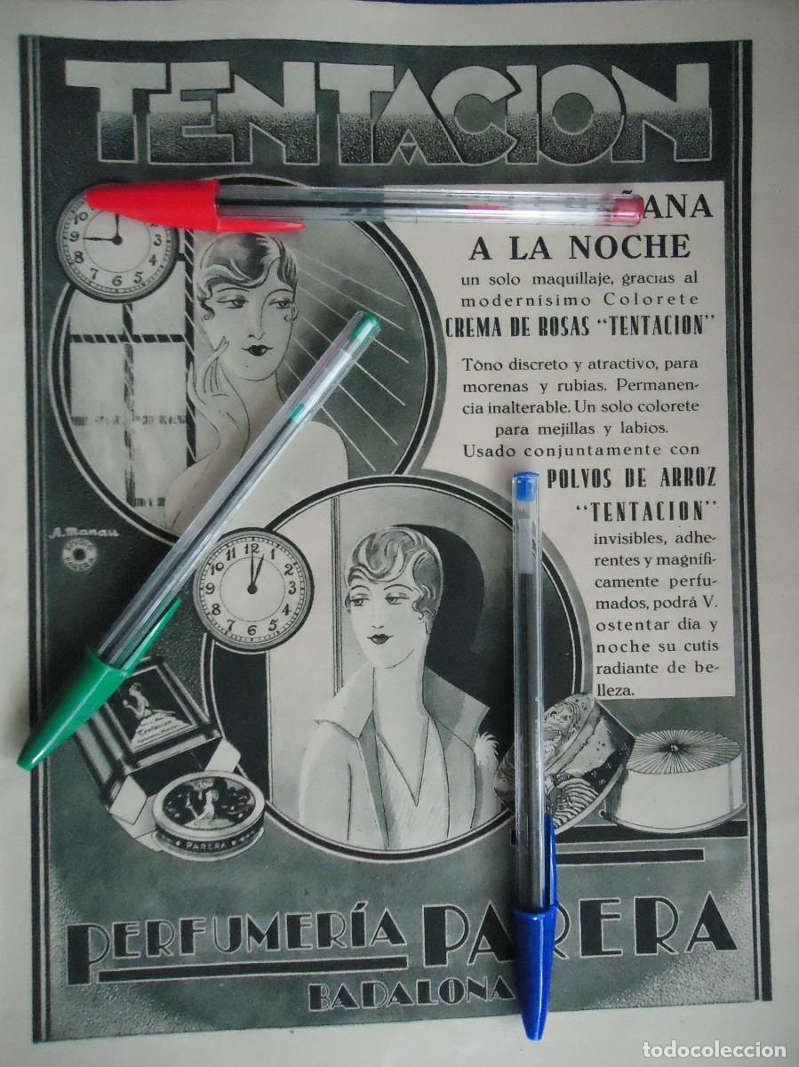 Otros Art&iacute;culos de Coleccionismo en Papel: publicidad vintage a&ntilde;os 20 perfumeria parera badalona barcelona art deco mujer maquillaje moda