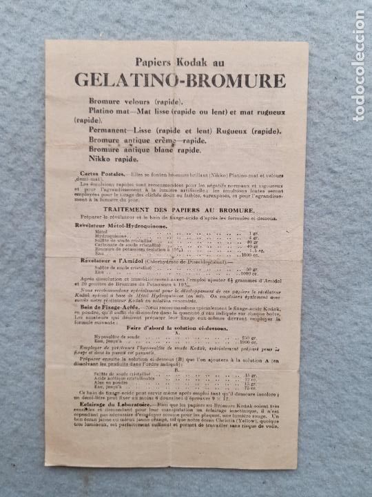 Sammelleidenschaft Andere Papierartikel: Publicidad Papeles Kodak Gelatino - Bromuro. Londres.