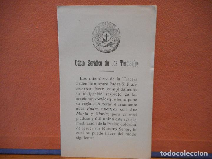 Otros art&iacute;culos de coleccionismo en papel: OFICIO SER&Aacute;FICO DE LOS TERCIARIOS. - Foto 1