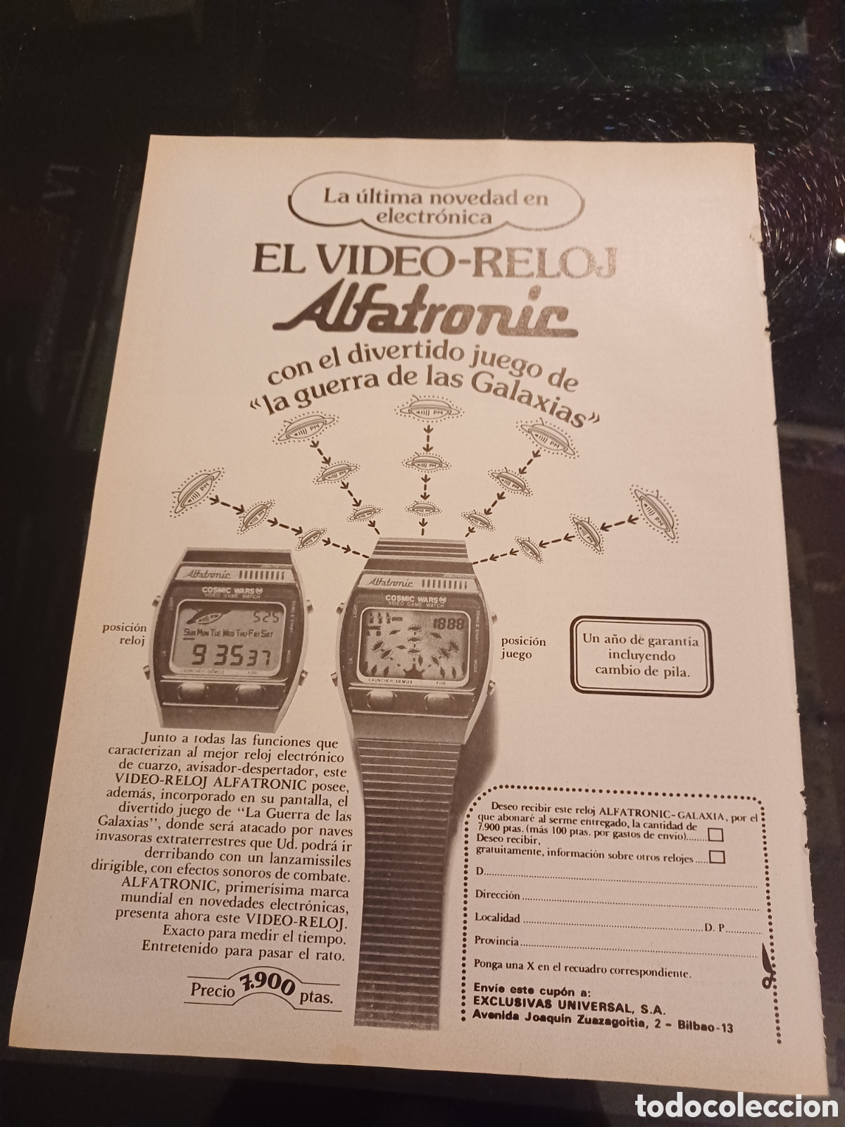 Otros Art&iacute;culos de Coleccionismo en Papel: ALFATRONIC EL VIDEO - RELOJ . PUBLICIDAD A&Ntilde;O 1981. 27 X 21 CM