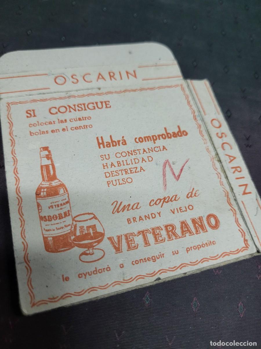 Otros art&iacute;culos de coleccionismo en papel: CAJA OSCARIN PASATIEMPOS AMERICANO PUBLICIDAD BRANDY VETERANO
