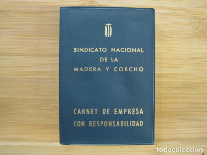 Paper Collecting Others: SINDICATO NACIONAL DE LA MADERA Y CORCHO-CARNET DE EMPRESA-A&Ntilde;O 1973-VER FOTOS-(98.464)