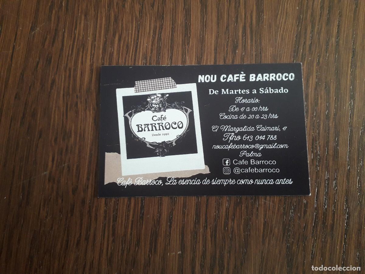 Otros Art&iacute;culos de Coleccionismo en Papel: tarjeta de visita de publicidad, caf&egrave; Barroco, Palma de Mallorca.