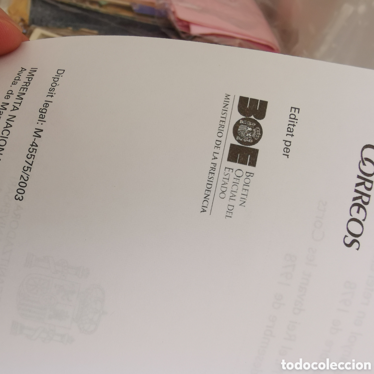 Otros art&iacute;culos de coleccionismo en papel: Librito de La Constituci&oacute;n Espa&ntilde;ola 2003 - Foto 6