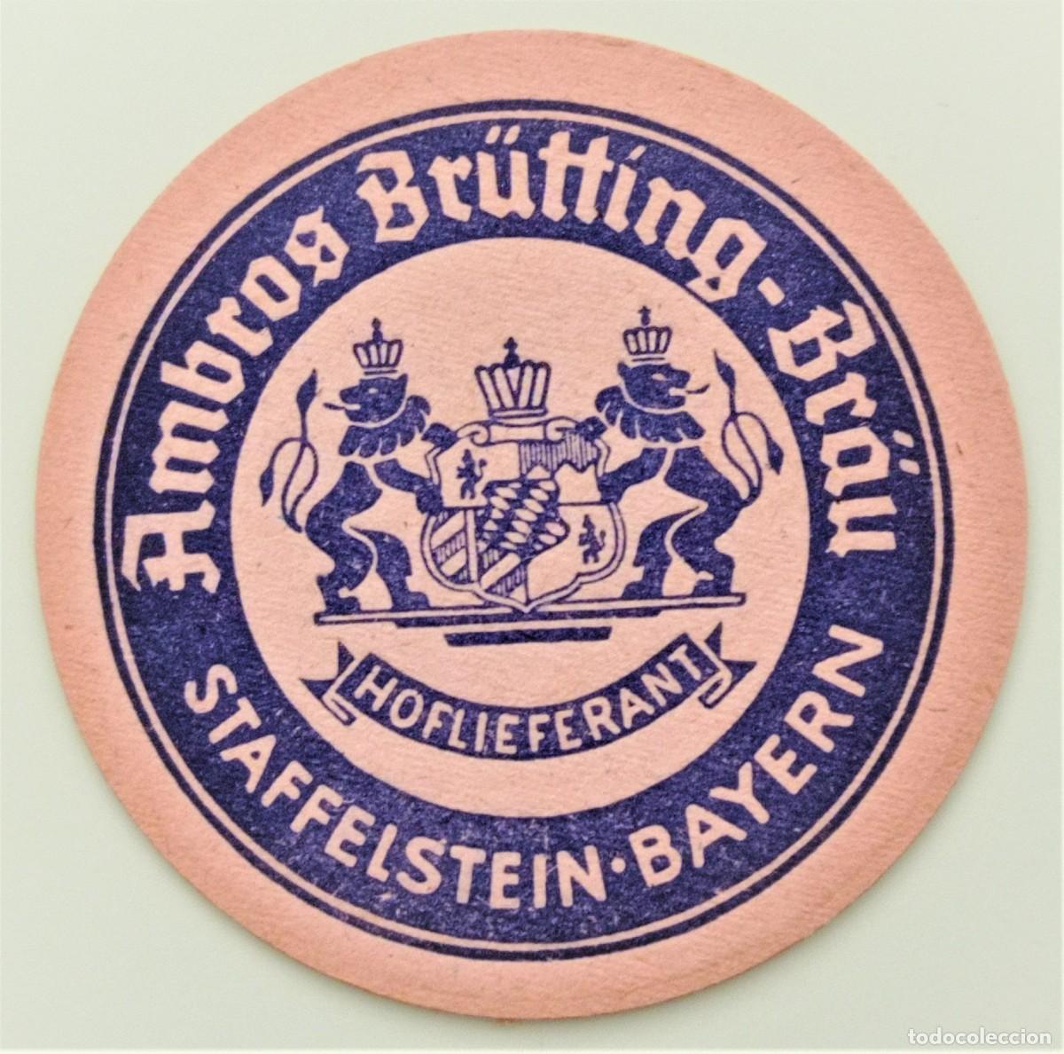 Otros Art&iacute;culos de Coleccionismo en Papel: ANTIGUO POSAVASOS. CERVEZA AMBROS BR&Uuml;TTING (ALEMANIA)