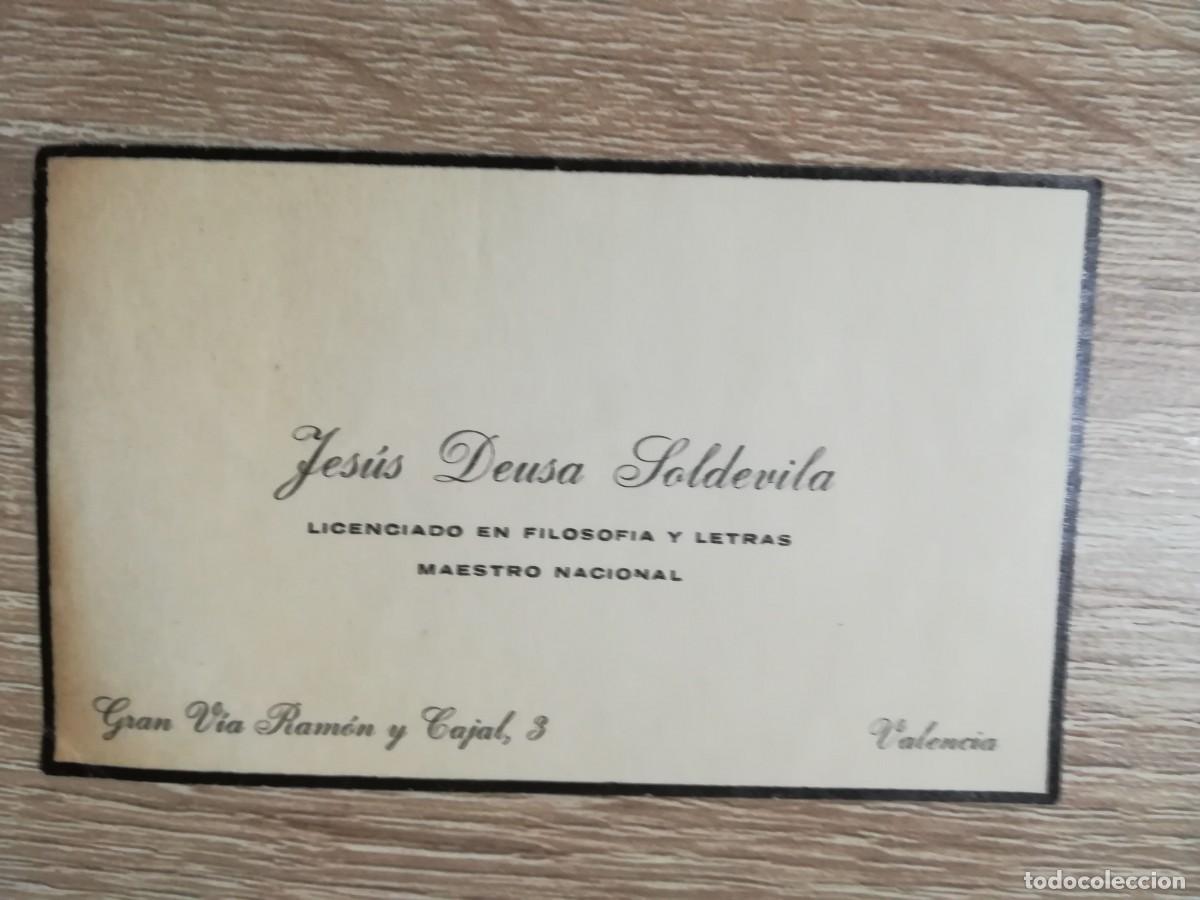 Outros artigos de papel: TARJETA VISITA MAESTRO-LICENCIADO EN FILOSOF&Iacute;A Y LETRAS, VAL&Egrave;NCIA-A&Ntilde;O 1940.