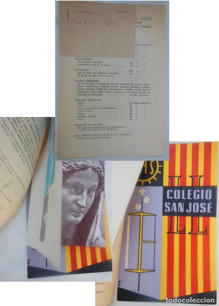 Outros artigos de papel: COLEGIO SAN JOS&Eacute; (Compa&ntilde;&iacute;a de Jes&uacute;s), VALENCIA. Documentos Curso 1962 - 1963