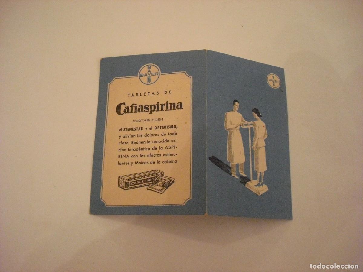 Otros art&iacute;culos de coleccionismo en papel: CAFIASPIRINA , TABLETAS BAYER, TARJETA DE FARMACIA.