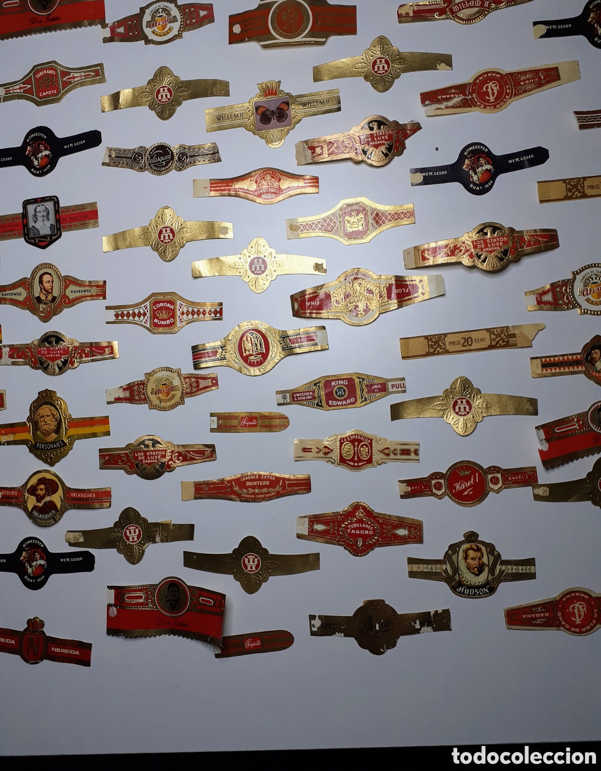 Otros Art&iacute;culos de Coleccionismo en Papel: Lote de 71 vitolas de puros