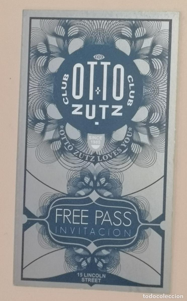 Otros art&iacute;culos de coleccionismo en papel: TARJETA INVITACION FREE PASS - DISCO PUB OTTO ZUTZ BARCELONA - A&Ntilde;OS 90