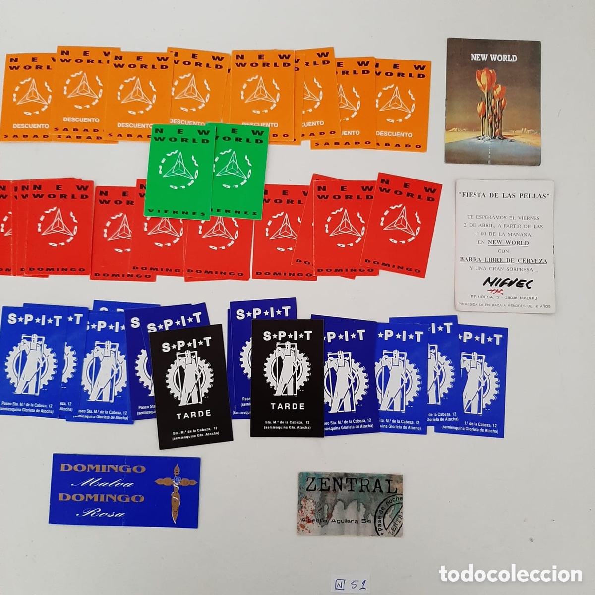 Otros art&iacute;culos de coleccionismo en papel: Lote de pases de discoteca - Foto 1