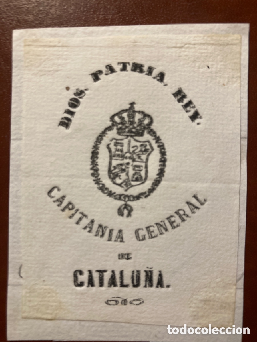 Otros Art&iacute;culos de Coleccionismo en Papel: Timbre sello seco Capitan&iacute;a Catalu&ntilde;a