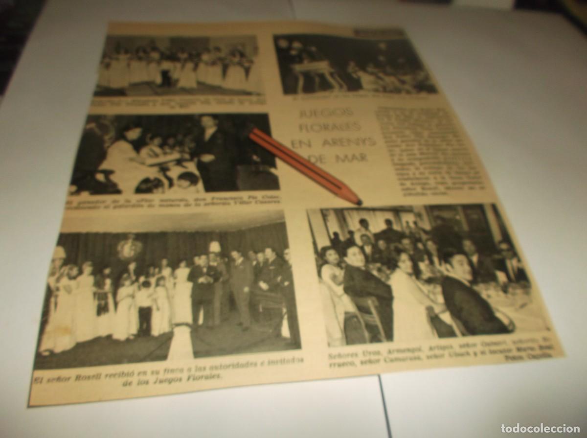 Otros Art&iacute;culos de Coleccionismo en Papel: RECORTE A&Ntilde;O 1967.ARENYS DE MAR(BARCELONA)SRTA.ANA ALMUDENA VILLAR CASARES REINA JUEGOS FLORALES