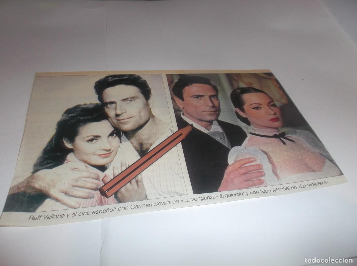 Otros Art&iacute;culos de Coleccionismo en Papel: RECORTE A&Ntilde;O 1995-ACTOR RAFF VALLONE CON CARMEN SEVILLA,EN LA VENGAZA YSARA MONTIEL, EN LA VIOLOTERA