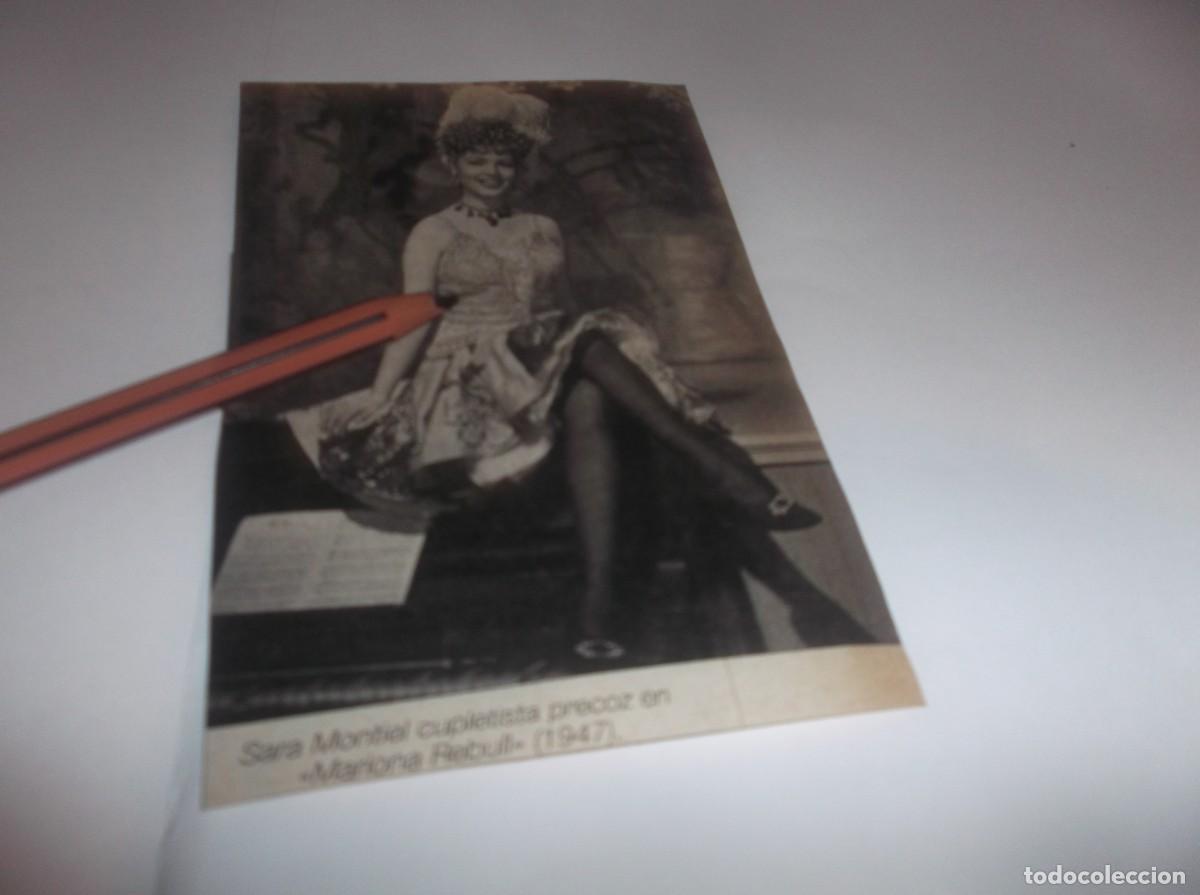 Otros Art&iacute;culos de Coleccionismo en Papel: RECORTE A&Ntilde;O 1995- LA ARTISTA SARA MONTIEL CUPLETISTA PRECOZ EN MARIONA REBULL A&Ntilde;O 1947