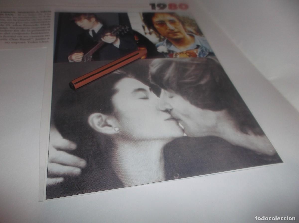Otros Art&iacute;culos de Coleccionismo en Papel: RECORTE-PEGATINA A&Ntilde;O 1980-JOHN LENNON(THE BEATLES) MUERTO A TIROS POR MARK CHAPMANPEGATINA=17X13 CM