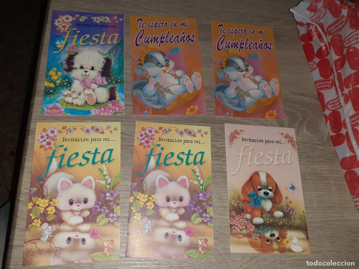 Otros Art&iacute;culos de Coleccionismo en Papel: seis invitaciones para fiestas dipticas infantiles