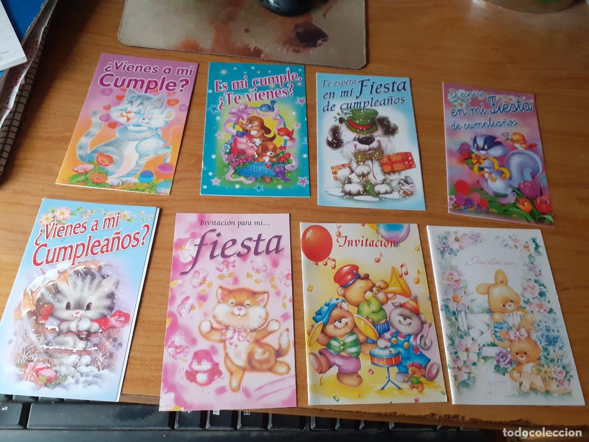Otros Art&iacute;culos de Coleccionismo en Papel: ocho invitaciones dipticas para fiestas infantiles