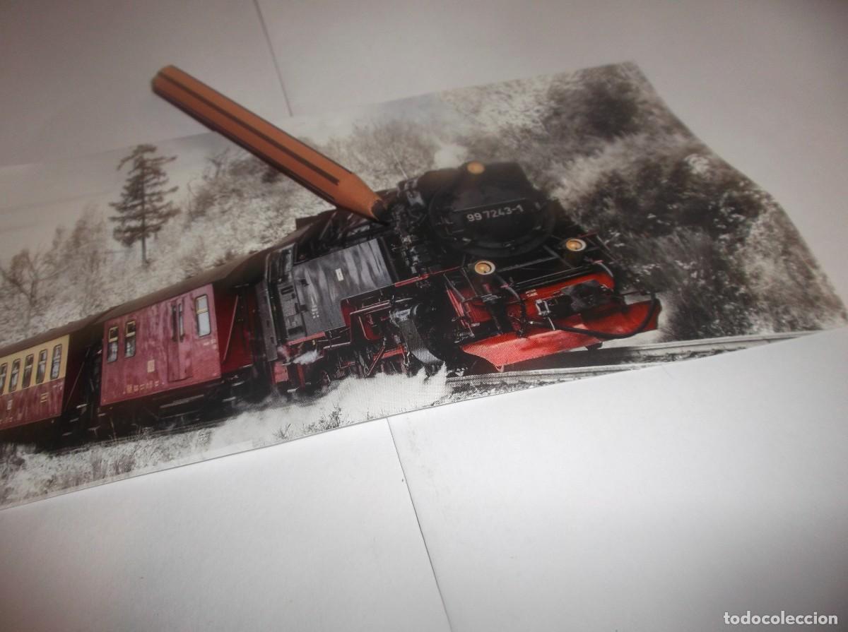 Otros Art&iacute;culos de Coleccionismo en Papel: RECORTE A&Ntilde;O 2022.- ANTIGUO TREN MAQUINA DE VAPOR CON VAGONES EN LA NIEVE