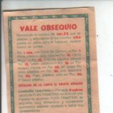 Otros Artículos de Coleccionismo en Papel: VALE OBSEQUIO - NUTRICELIA - ALIMENTO INFANTIL INDUSTRIAS RIERA-MARSA -. Lote 381998739