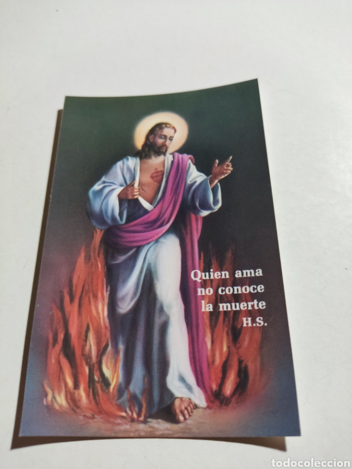 Otros art&iacute;culos de coleccionismo en papel: Estampa religiosa sagrado coraz&oacute;n de Jes&uacute;s
