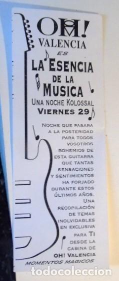 Sammelleidenschaft Andere Papierartikel: DISCOTECA OH VALENCIA INVITACION FLAYER A&Ntilde;OS 1990,
