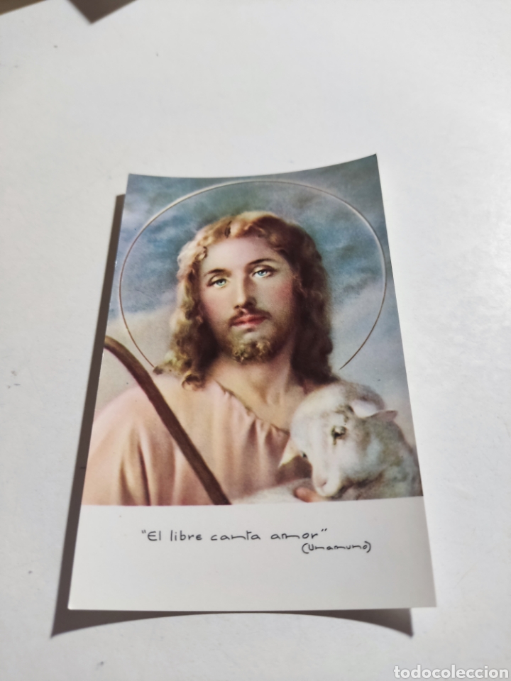 Otros art&iacute;culos de coleccionismo en papel: Estampa religiosa, El libre canta amor, Unamuno