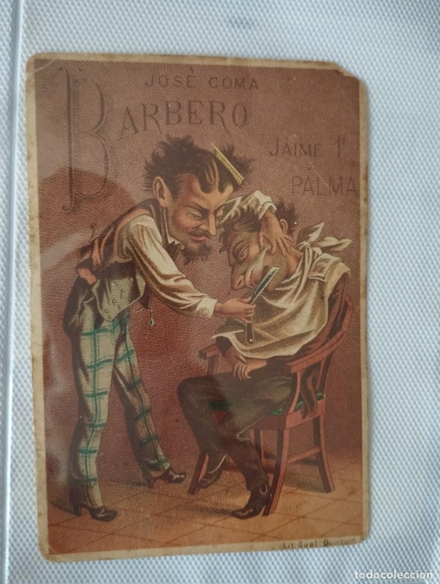 Otros art&iacute;culos de coleccionismo en papel: TARJETA DE BARBERO LIT.GUAL QUINTENG 8