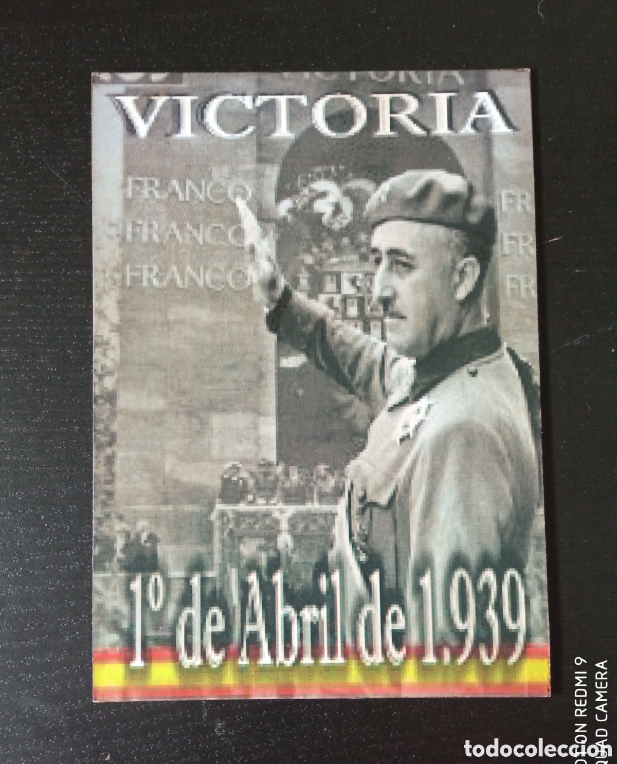 Otros art&iacute;culos de coleccionismo en papel: ANTIGUA TARJETA, FOTOGRAF&Iacute;A GENERAL FRANCISCO FRANCO. ORIGINAL DE EPOCA.