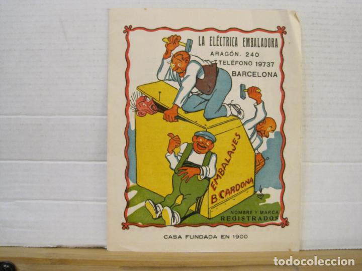 Sammelleidenschaft Andere Papierartikel: BARCELONA-LA ELECTRICA EMBALADORA-PUBLICIDAD ANTIGUA-VER FOTOS-(K-8354)