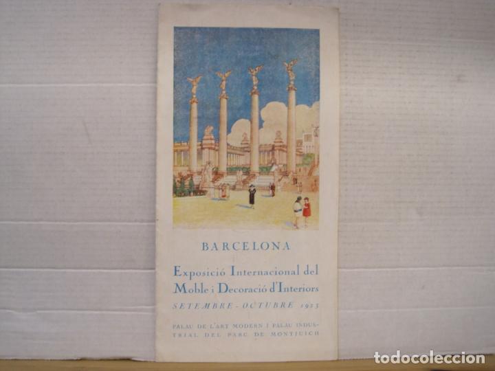 Sammelleidenschaft Andere Papierartikel: BARCELONA-EXPOSICION INTERNACIONAL DEL MOBLE I DECORACIO INTERIORS-ANY 1923-VER FOTOS-(K-8363)