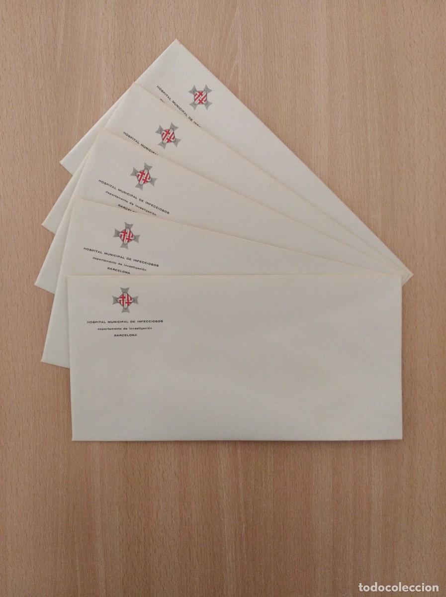 Sammelleidenschaft Andere Papierartikel: 5 SOBRES DEL HOSPITAL MUNICIPAL DE INFECCIOSOS DE BARCELONA