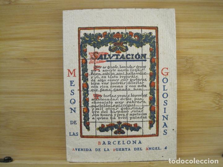 Sammelleidenschaft Andere Papierartikel: BARCELONA-MESON DE LAS GOLOSINAS-A&Ntilde;O 1959-VER FOTOS-(K-8377)