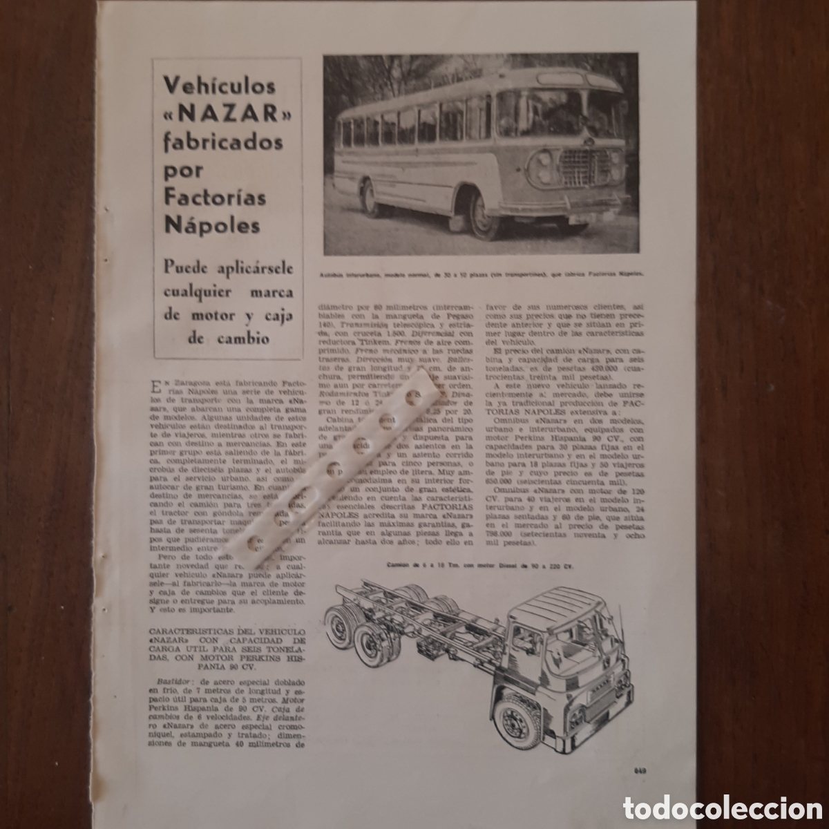 Paper Collecting Others: Reportaje camion nazar de 1961