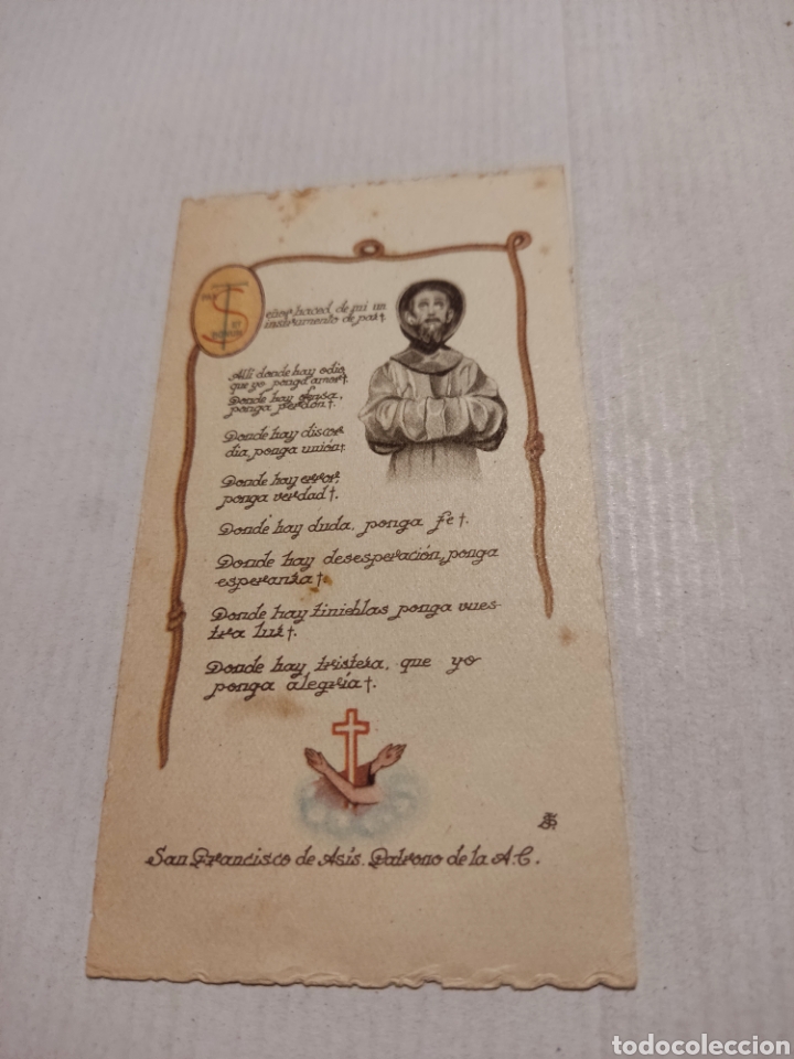 Otros Art&iacute;culos de Coleccionismo en Papel: Estampa religiosa antigua San Francisco de As&iacute;s