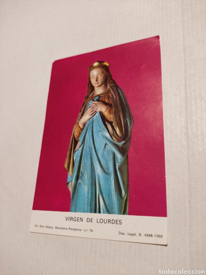 Otros Art&iacute;culos de Coleccionismo en Papel: Estampa religiosa virgen de Lourdes