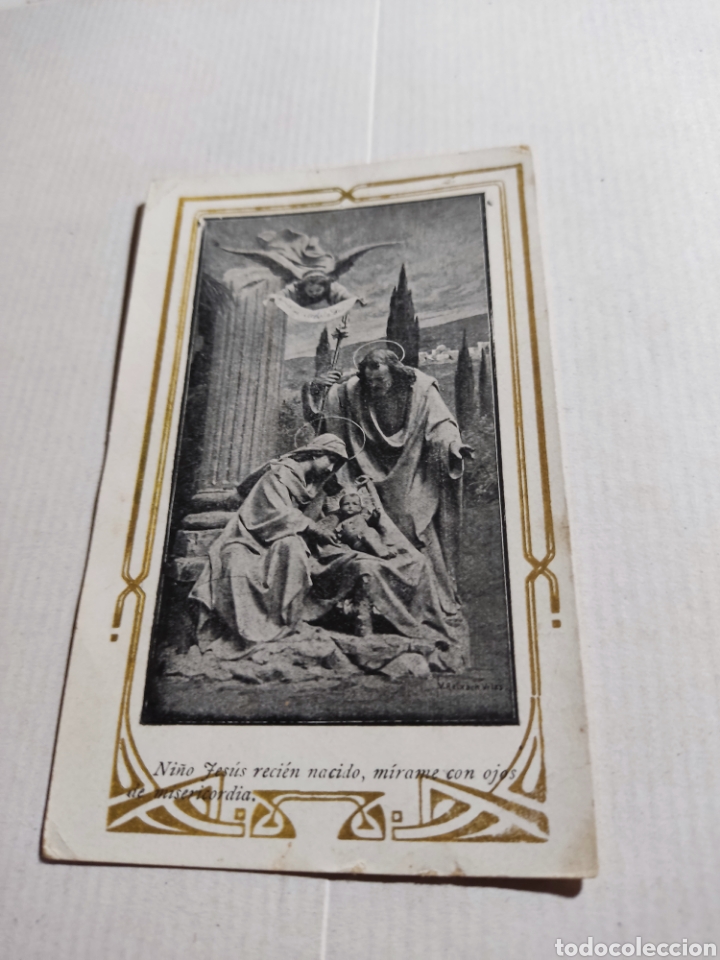 Otros art&iacute;culos de coleccionismo en papel: Estampa religiosa antigua ni&ntilde;o Jes&uacute;s nacido