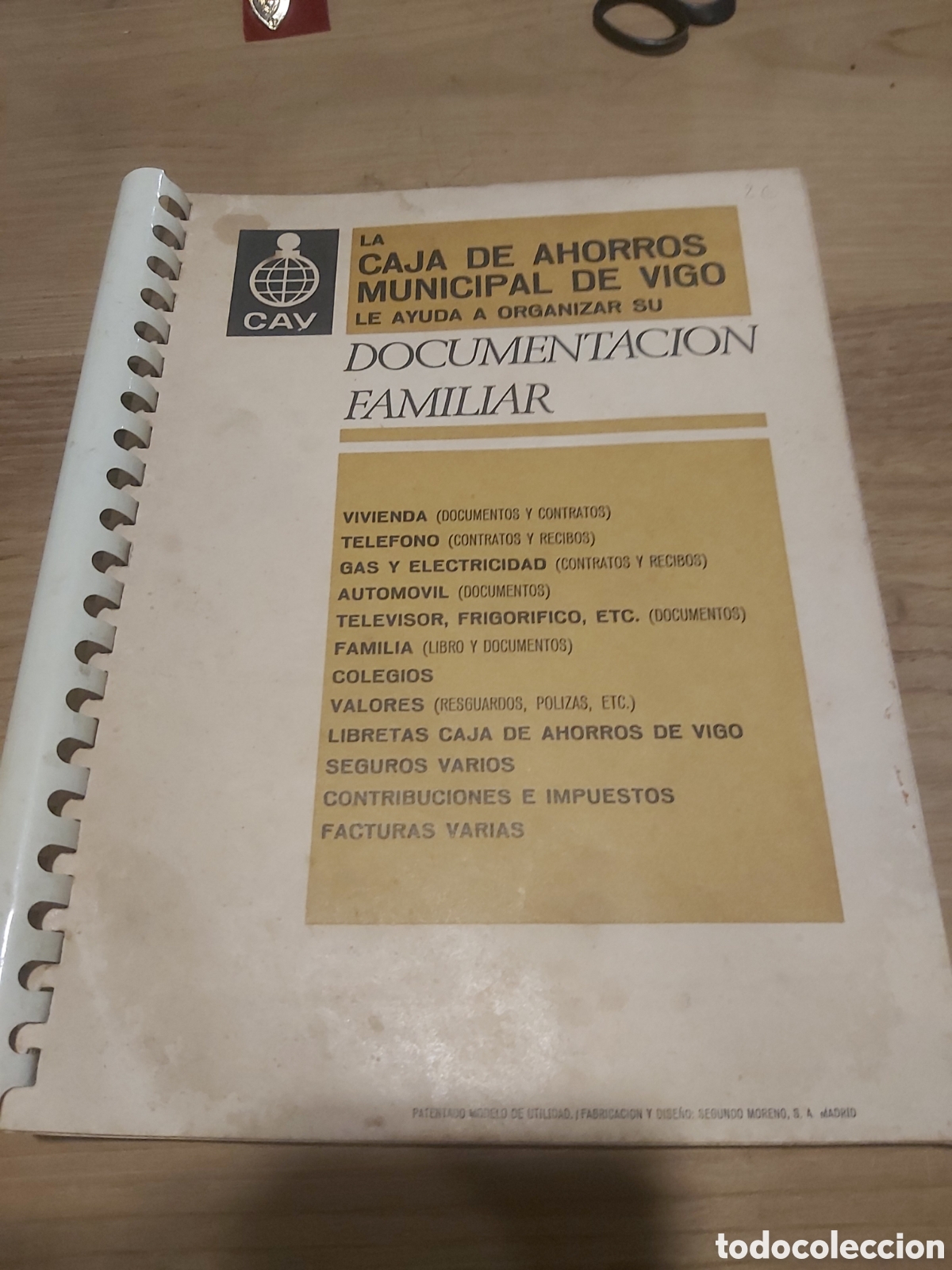 Paper Collecting Others: Caja ahorros municipal de Vigoporta documentos familiar vintage