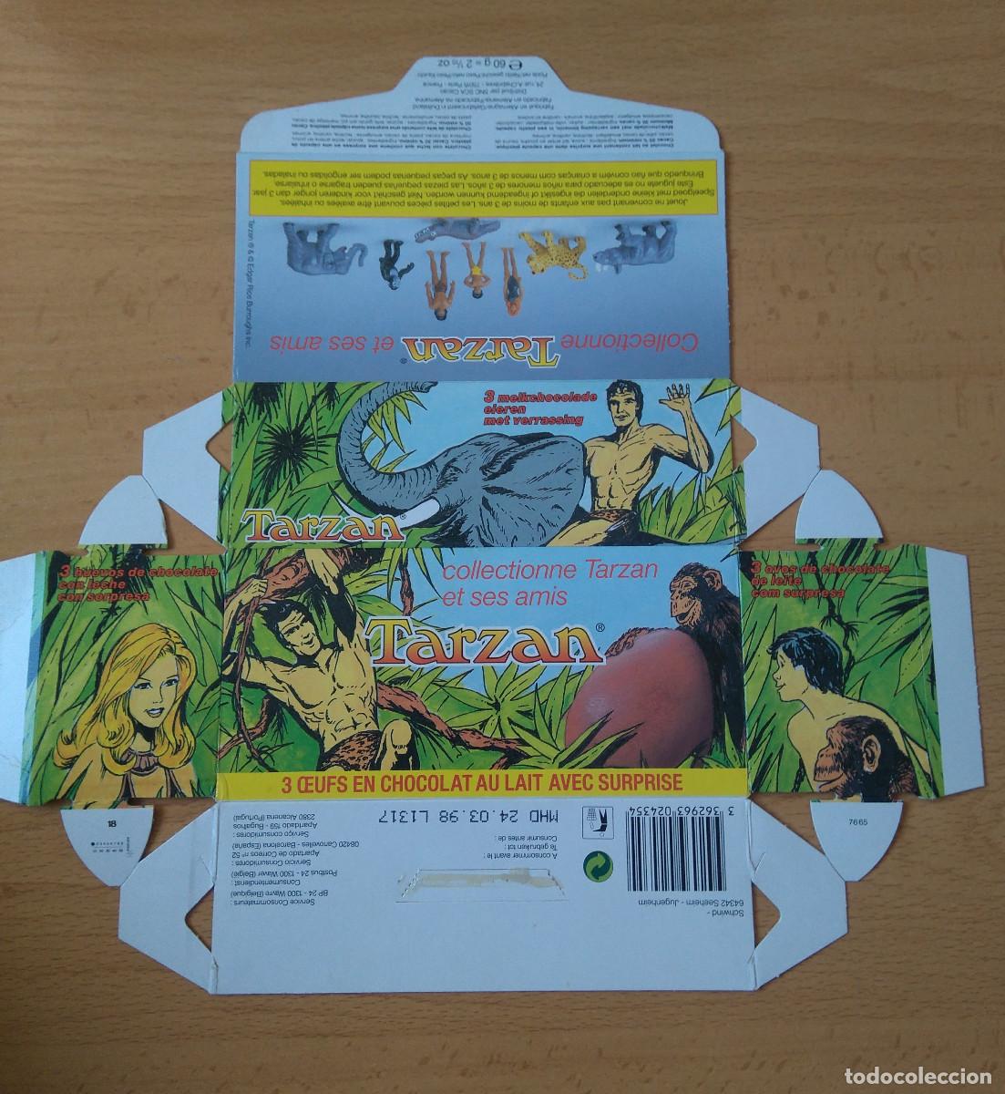Otros Art&iacute;culos de Coleccionismo en Papel: caja tripack tri pack huevo sorpresa tarzan jane carton carrd promocional