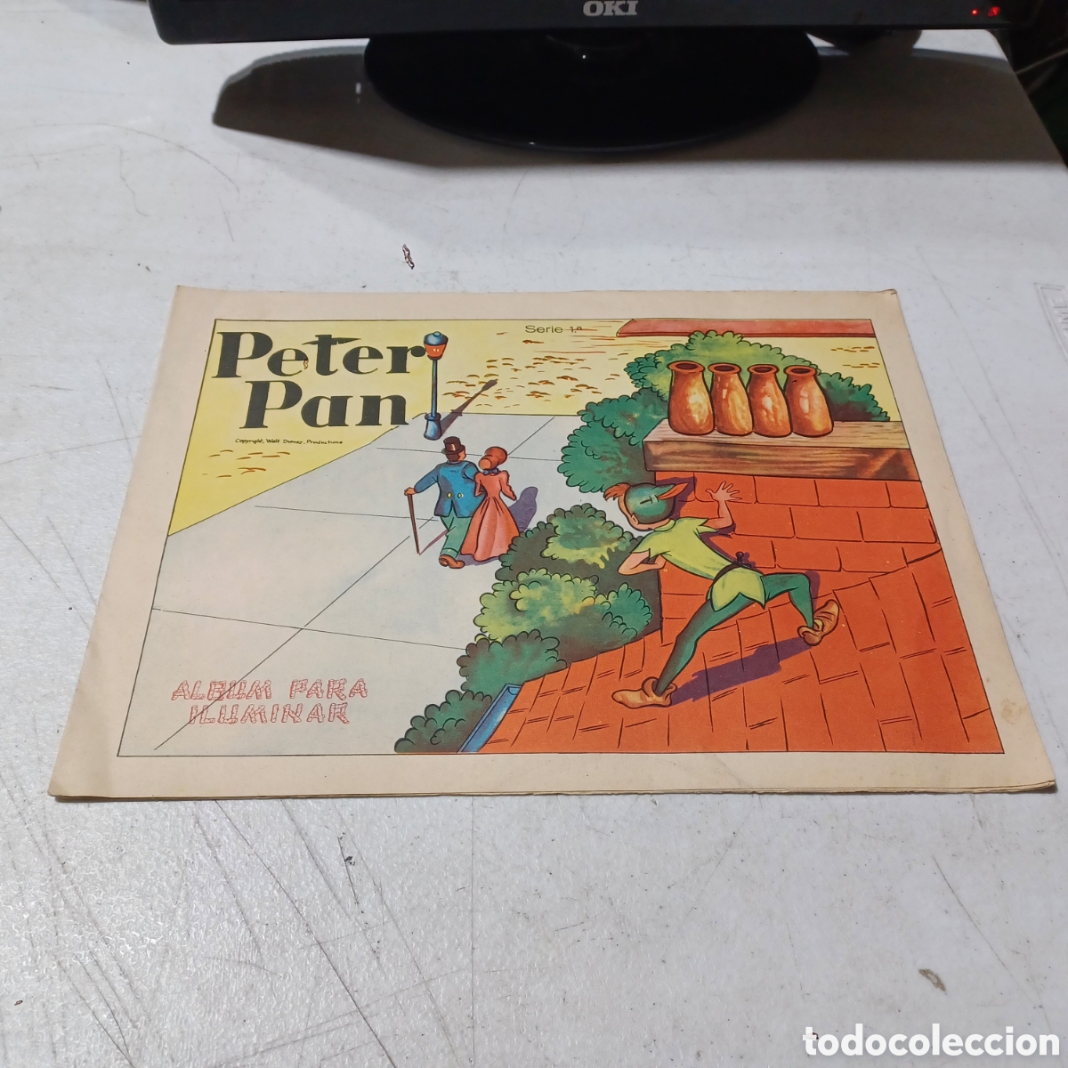 Otros Art&iacute;culos de Coleccionismo en Papel: Peter Pan Album para Iluminar EDITORIAL VILCA 1a Serie 2 hojas a medio pintar