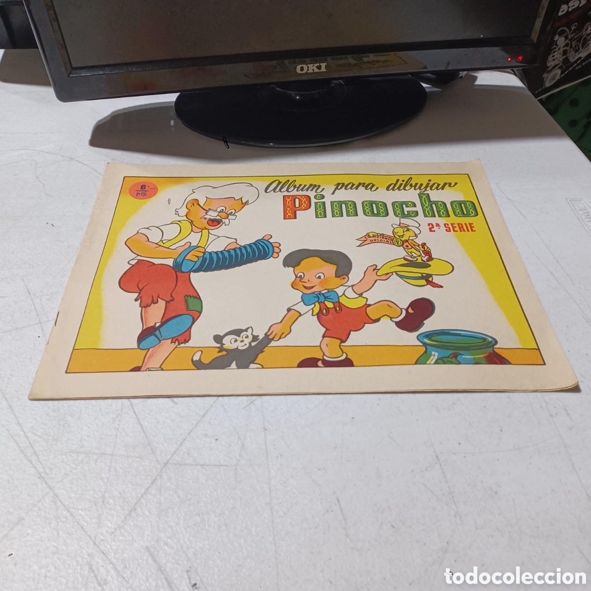 Otros Art&iacute;culos de Coleccionismo en Papel: Album para dibujar Pinocho 2a Serie editorial Vilcar solo un peque&ntilde;o trazo en la parte posterior