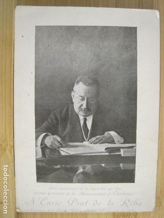 Sammelleidenschaft Andere Papierartikel: ENRIC PRAT DE LA RIBA-7 ANIVERSARI DE LA SEVA MORT-ANY 1924-VER FOTOS-(99.852)