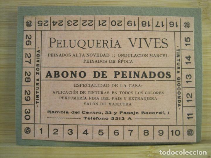 Sammelleidenschaft Andere Papierartikel: BARCELONA-PELUQUERIA VIVES-ABONO DE PEINADOS-ANTIGUO-VER FOTOS-(99.857)